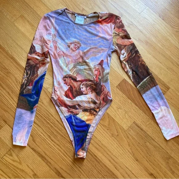 ZARA The Fates Art Print Mesh Bodysuit - Picture 3 of 14